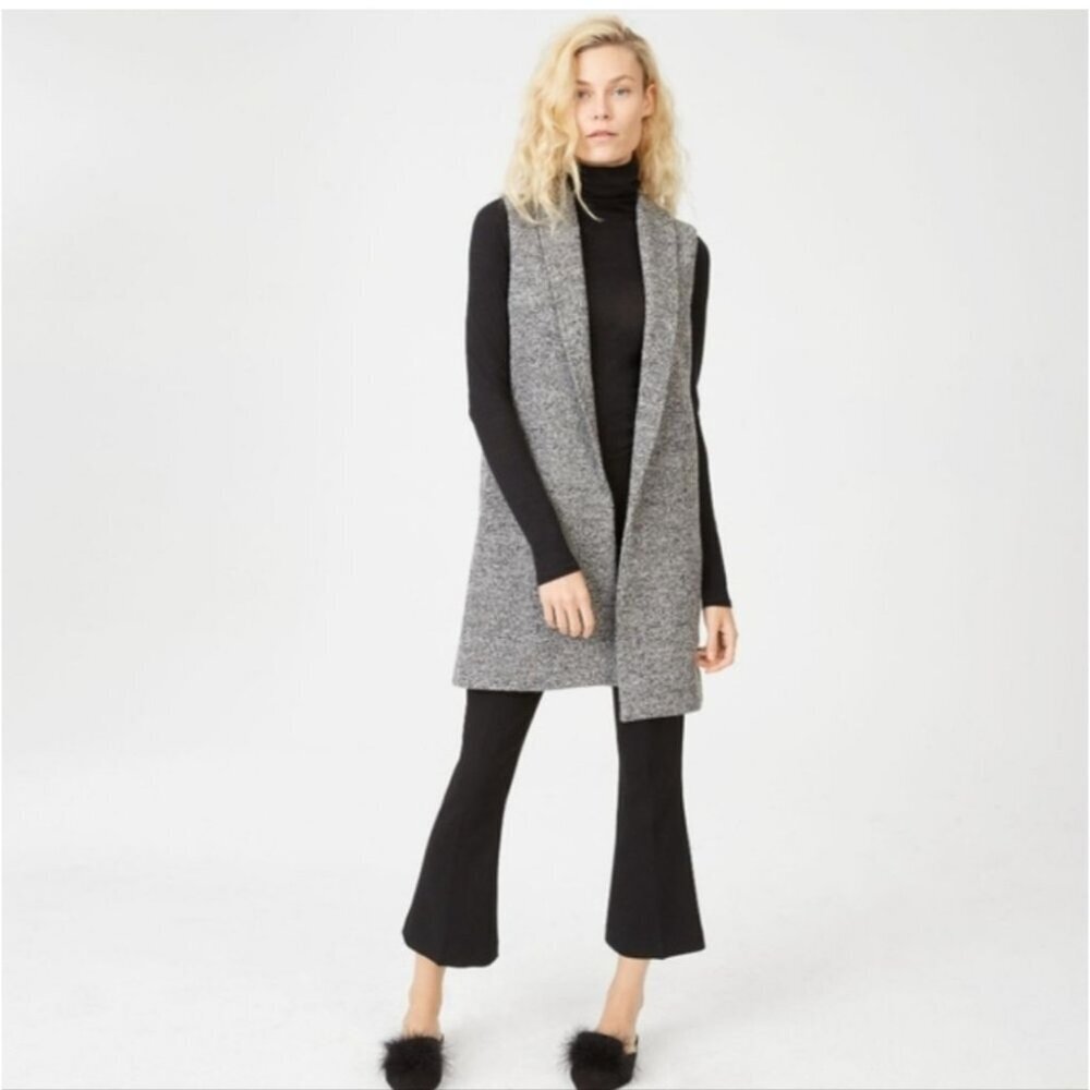 Club Monaco Gray Sleeveless Long Vest